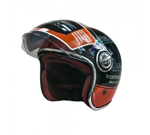 Мотошолом відкритий Beon B-108A ABS SUPER SPORT SHINY BLACK/ORANGE (глянець чорний/помаранчевий), розмір XXL Мотошолом відкритий Beon B-108A ABS SUPER SPORT SHINY BLACK/ORANGE (глянець чорний/помаранчевий), розмір XXL