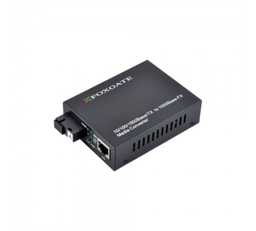 Медіаконвертер FoxGate EC-Q-1G-1SM-1310nm-20 км Медіаконвертер FoxGate EC-Q-1G-1SM-1310nm-20 км