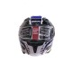 Мотошолом інтеграл Beon B-503 SINGLE VISOR ANGLE TEAR SHINY WHITE/BLUE (глянець білий/синій), розмір L