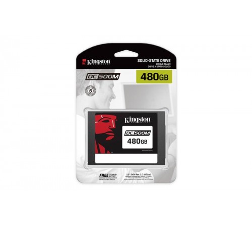 Твердотільний накопичувач SSD 2.5" Kingston DC500M 480GB SATA 3D TLC Твердотільний накопичувач SSD 2.5" Kingston DC500M 480GB SATA 3D TLC