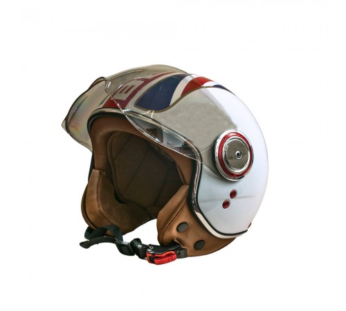 Мотошолом відкритий Beon B-110B FLAG SHINY WHITE/RED/BLUE (глянець білий/червоний/синій), розмір L Мотошолом відкритий Beon B-110B FLAG SHINY WHITE/RED/BLUE (глянець білий/червоний/синій), розмір L