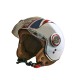 Мотошолом відкритий Beon B-110B FLAG SHINY WHITE/RED/BLUE (глянець білий/червоний/синій), розмір L