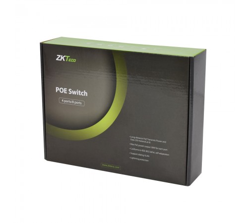 PoE-комутатор ZKTeco ZK-PoE41N-55W з 4 портами PoE PoE-комутатор ZKTeco ZK-PoE41N-55W з 4 портами PoE
