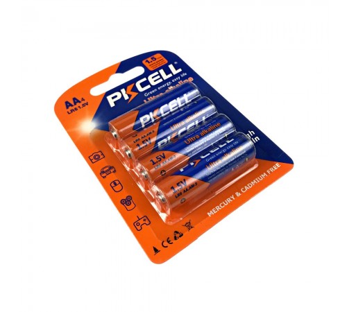 Батарейка PKCELL Ultra Alkaline AA LR6 1.5V, 4шт./блістер Батарейка PKCELL Ultra Alkaline AA LR6 1.5V, 4шт./блістер