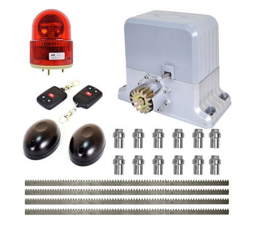 Комплект автоматики для відкатних воріт вагою до 1800 кг Weilai DGY1800Pro kit з сигнальною лампою, ІЧ-бар'єром і рейками Комплект автоматики для відкатних воріт вагою до 1800 кг Weilai DGY1800Pro kit з сигнальною лампою, ІЧ-бар'єром і рейками