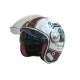 Мотошолом відкритий Beon B-108A ABS SUPER SPORT SHINY CREAM/RED (глянець кремовий/червоний), розмір XXL