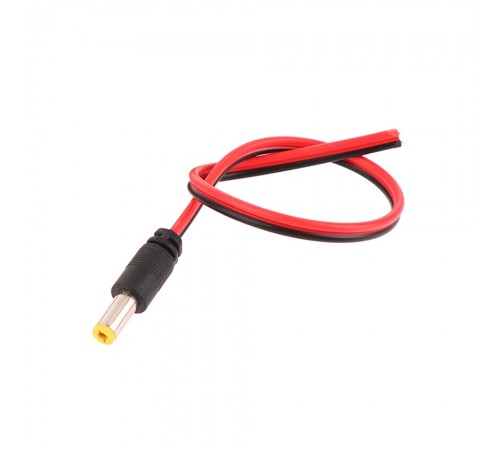 Роз'єм живлення (тато. male) Power jack 2.1*5.5mm з дротом 20 см Роз'єм живлення (тато. male) Power jack 2.1*5.5mm з дротом 20 см