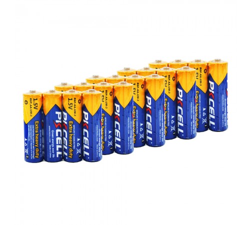 Комплект з 20 батарейок PKCELL Extra Heavy Duty AA R6P 1.5V по 4шт./плівка Комплект з 20 батарейок PKCELL Extra Heavy Duty AA R6P 1.5V по 4шт./плівка