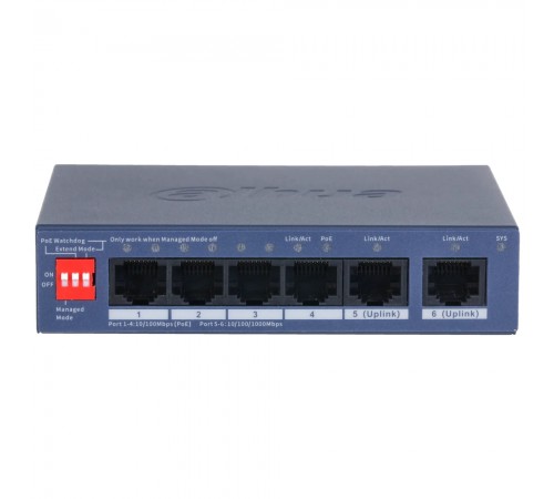 Керований PoE-комутатор Dahua DH-CS4006-4ET2GT-60 з 4 портами PoE