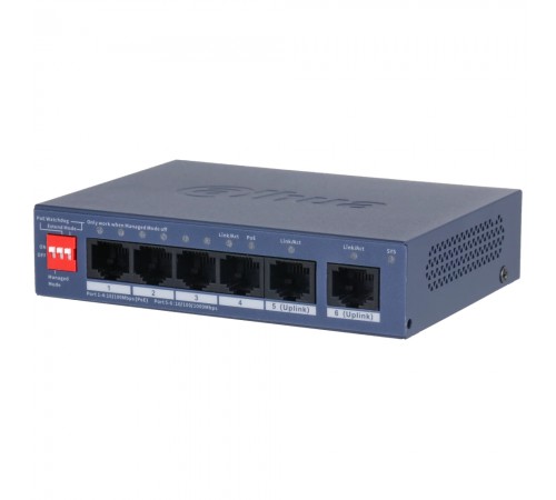 Керований PoE-комутатор Dahua DH-CS4006-4ET2GT-60 з 4 портами PoE