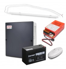 Комплект: Бокс пластиковий PLB 7-9 А·год + Cвітильник LED лінійний 1200мм 16Вт 6500K + БЖ UPS 35W Smart ASCH PL + Акумулятор ABP7-12L 7 А·год + Перемикач світла e.switch wires 6A white