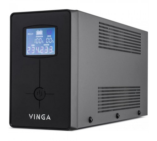 Джерело безперебійного живлення Vinga VPC-1200PRM3 1200ВА / 720 Вт з LED-дисплеєм у металевому корпусі Джерело безперебійного живлення Vinga VPC-1200PRM3 1200ВА / 720 Вт з LED-дисплеєм у металевому корпусі
