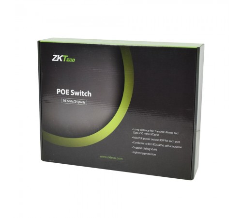 PoE-комутатор ZKTeco ZK-PoE1621N-200W з 16 портами PoE PoE-комутатор ZKTeco ZK-PoE1621N-200W з 16 портами PoE