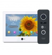 Комплект Neolight ALPHA Hybrid HD KIT Black: гібридний відеодомофон 8" з Wi-Fi та 2 Мп відеопанель