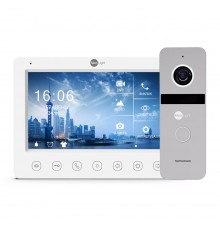 Комплект відеодомофона Neolight KAPPA HD / Solo FHD Silver: відеодомофон 7" зі вбудованим БКЗ і 2 Мп відеопанель