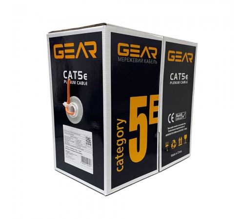 Кабель вита пара GEAR CAT.5E UTP-LSZH-CCA-4Px2x0.51 305м (GEC-UTPLCCA051305) Кабель вита пара GEAR CAT.5E UTP-LSZH-CCA-4Px2x0.51 305м (GEC-UTPLCCA051305)
