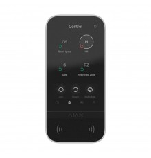 Клавіатура Ajax KeyPad TouchScreen white бездротова з сенсорним екраном