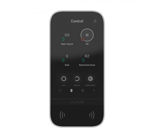 Клавіатура Ajax KeyPad TouchScreen white бездротова з сенсорним екраном Клавіатура Ajax KeyPad TouchScreen white бездротова з сенсорним екраном
