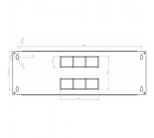 Шафа серверна CMS 4U 600 x 350 x 284 UA-MGSWL435G для мережевого обладнання