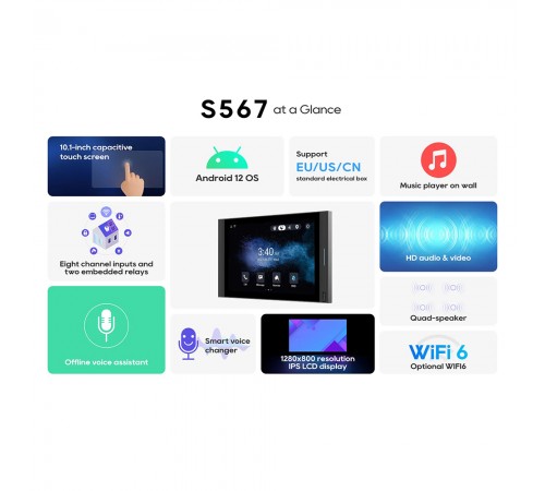 SIP-відеодомофон Akuvox S567W- 10 з Wi-Fi на Android SIP-відеодомофон Akuvox S567W- 10 з Wi-Fi на Android