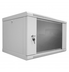 Шафа серверна SteelNet 7U 600 x 400 для мережевого обладнання (скло, сірий)