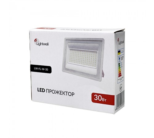 Прожектор світлодіодний Lightwell LW-FL-W-30 30 W Прожектор світлодіодний Lightwell LW-FL-W-30 30 W