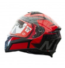 Мотошолом інтеграл Nitro N560 Podium GUN/RED/BLACK (сірий, червоний, чорний), розмір XL