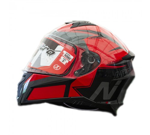 Мотошолом інтеграл Nitro N560 Podium GUN/RED/BLACK (сірий, червоний, чорний), розмір XL Мотошолом інтеграл Nitro N560 Podium GUN/RED/BLACK (сірий, червоний, чорний), розмір XL
