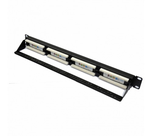 Патч-панель CMS 19" 24хRJ-45 UTP, кат. 5e з організатором кабелю Патч-панель CMS 19" 24хRJ-45 UTP, кат. 5e з організатором кабелю