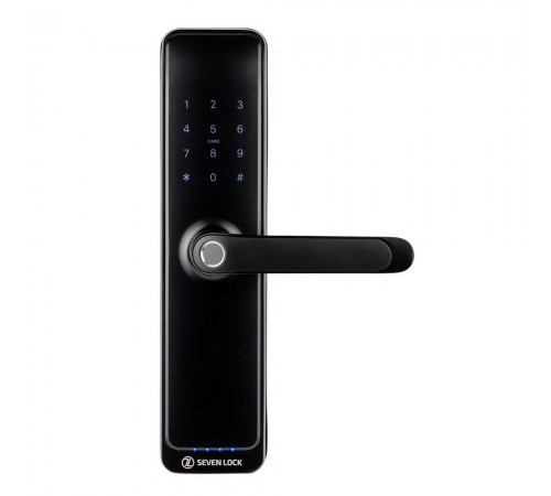 Розумний дверний біометричний замок SEVEN LOCK SL-7767BF black (без врізної частини) Розумний дверний біометричний замок SEVEN LOCK SL-7767BF black (без врізної частини)