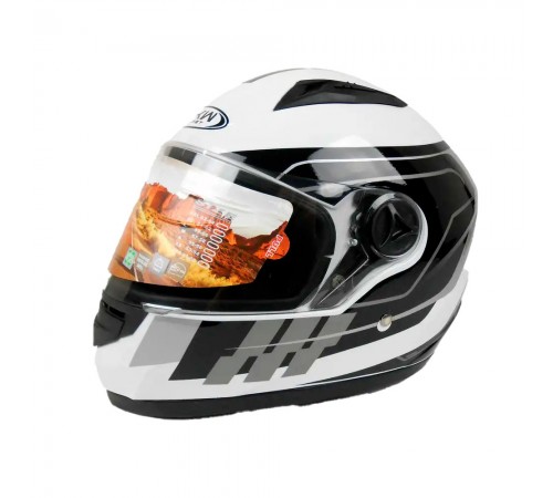 Мотошолом інтеграл FXW HF-111 solid white-black, full-face біло-чорний Мотошолом інтеграл FXW HF-111 solid white-black, full-face біло-чорний