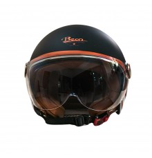 Мотошолом відкритий Beon B-120 31-kangaroo MATT BLACK/KANGAROO (матовий чорний/кенгуру), розмір XL
