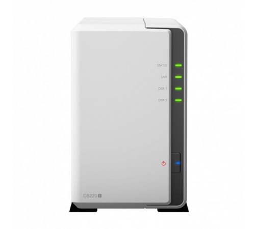 Система зберігання даних SYNOLOGY DS220J з 2 відсіками для дисків, 512MB RAM, настільне виконання Система зберігання даних SYNOLOGY DS220J з 2 відсіками для дисків, 512MB RAM, настільне виконання