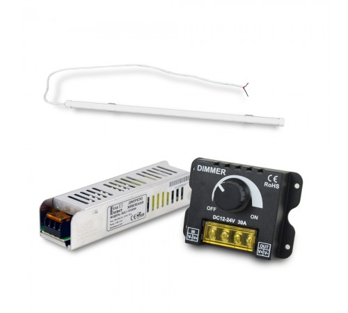Комплект: Cвітильник LED лінійний 600мм 12Вт 6500K Faraday Electronics + Блок живлення Full Energy BGL1-12V60W 12В / 5А / 60Вт + Регулятор яскравості OKY3220 димер для світлодіодних стрічок 12В/24В DC 30А 360Вт Комплект: Cвітильник LED лінійний 600мм 12Вт 6500K Faraday Electronics + Блок живлення Full Energy BGL1-12V60W 12В / 5А / 60Вт + Регулятор яскравості OKY3220 димер для світлодіодних стрічок 12В/24В DC 30А 360Вт