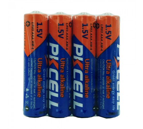 Батарейка PKCELL Ultra Alkaline AAA LR03 1.5V, 4шт./плівка Батарейка PKCELL Ultra Alkaline AAA LR03 1.5V, 4шт./плівка