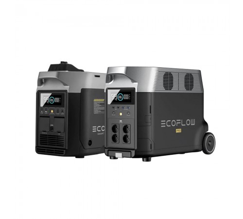 Комплект EcoFlow DELTA Pro + Smart Generator зарядна станція та бензиновий генератор Комплект EcoFlow DELTA Pro + Smart Generator зарядна станція та бензиновий генератор