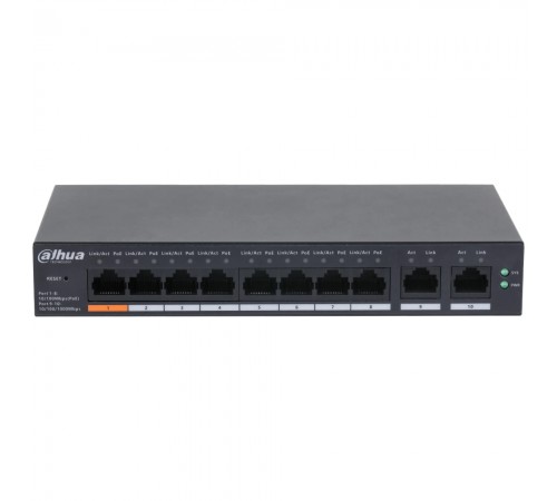 Керований PoE-комутатор Dahua DH-CS4010-8ET-60 з 8 портами PoE Керований PoE-комутатор Dahua DH-CS4010-8ET-60 з 8 портами PoE