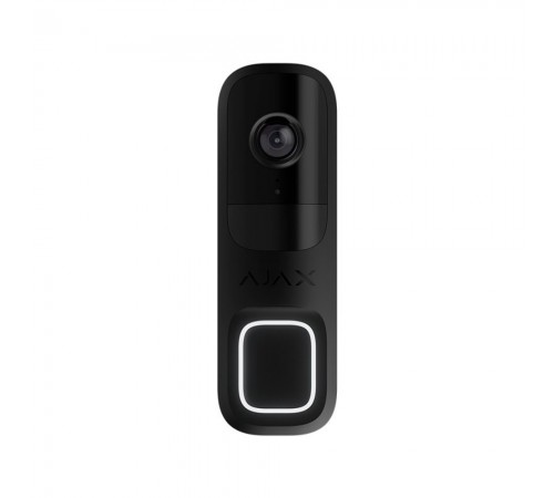 Відеодзвінок Ajax DoorBell black з вбудованим штучним інтелектом, ІЧ-сенсором та керуванням у застосунках Відеодзвінок Ajax DoorBell black з вбудованим штучним інтелектом, ІЧ-сенсором та керуванням у застосунках