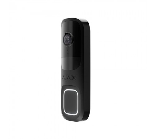 Відеодзвінок Ajax DoorBell black з вбудованим штучним інтелектом, ІЧ-сенсором та керуванням у застосунках Відеодзвінок Ajax DoorBell black з вбудованим штучним інтелектом, ІЧ-сенсором та керуванням у застосунках