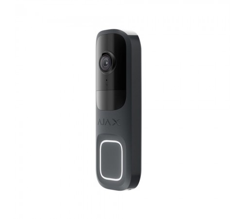 Відеодзвінок Ajax DoorBell graphite з вбудованим штучним інтелектом, ІЧ-сенсором та керуванням у застосунках Відеодзвінок Ajax DoorBell graphite з вбудованим штучним інтелектом, ІЧ-сенсором та керуванням у застосунках