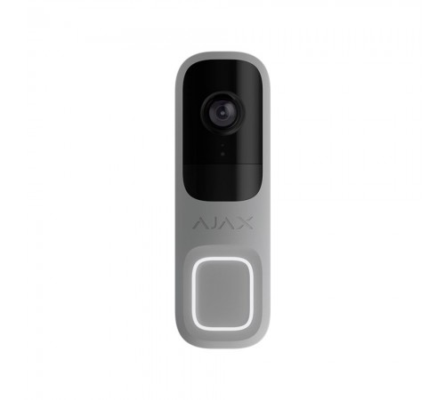 Відеодзвінок Ajax DoorBell grey з вбудованим штучним інтелектом, ІЧ-сенсором та керуванням у застосунках Відеодзвінок Ajax DoorBell grey з вбудованим штучним інтелектом, ІЧ-сенсором та керуванням у застосунках
