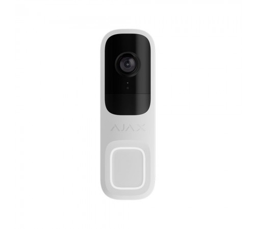 Відеодзвінок Ajax DoorBell white із вбудованим штучним інтелектом, ІЧ-сенсором та керуванням у застосунках Відеодзвінок Ajax DoorBell white із вбудованим штучним інтелектом, ІЧ-сенсором та керуванням у застосунках
