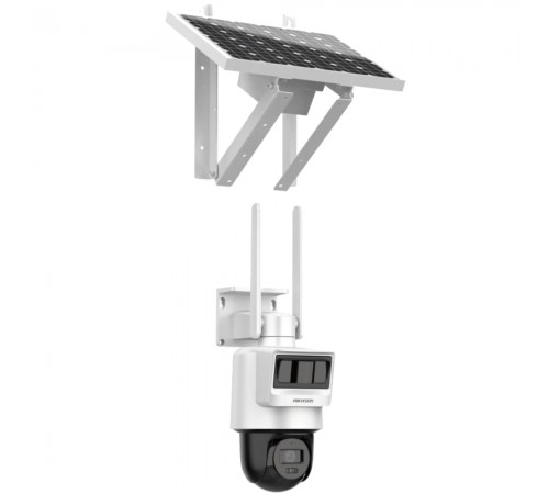 IP-відеокамера 4G 4 Мп  Hikvision DS-2DE2C400IWG-K/4G/C05S10 4МП (2.8мм) із сонячною панеллю та вбудованим акумулятором