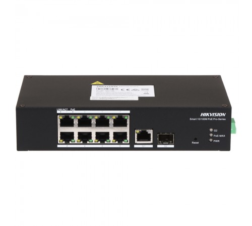 PoE-комутатор керований Hikvision DS-3T1310P-SI/HS з 8 портами PoE