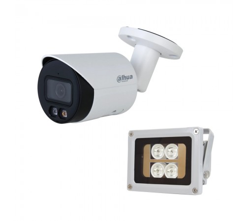 Комплект: IP-відеокамера 4 Мп Dahua DH-IPC-HFW2449S-S-IL (2.8 мм) з подвійним підсвічуванням + ІЧ-прожектор Lightwell LW4-40IR60-12 Комплект: IP-відеокамера 4 Мп Dahua DH-IPC-HFW2449S-S-IL (2.8 мм) з подвійним підсвічуванням + ІЧ-прожектор Lightwell LW4-40IR60-12