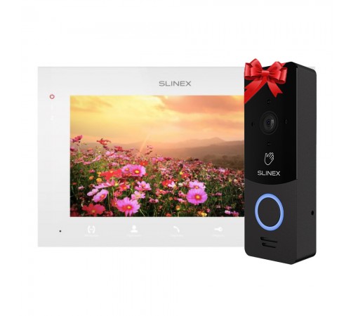 Відеодомофон Slinex SQ-07MTHD white + Відеопанель 2 Мп Slinex ML-20HD black Відеодомофон Slinex SQ-07MTHD white + Відеопанель 2 Мп Slinex ML-20HD black