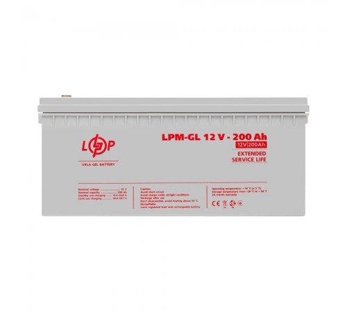 Акумулятор гелевий LogicPower 12В 200А·год (LPM-GL 12V - 200 Ah) GEL Акумулятор гелевий LogicPower 12В 200А·год (LPM-GL 12V - 200 Ah) GEL