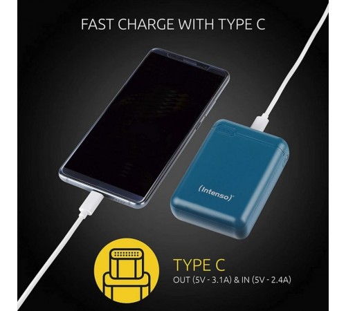 Повербанк Intenso Powerbank XS 10000 (petrol) ємністю 10000 мА·год Повербанк Intenso Powerbank XS 10000 (petrol) ємністю 10000 мА·год