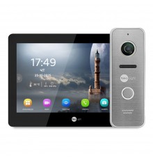 Комплект Neolight MEZZO Hybrid HD KIT B/SilverP: гібридний відеодомофон 10.1" з Wi-Fi та 2 Мп відеопанель