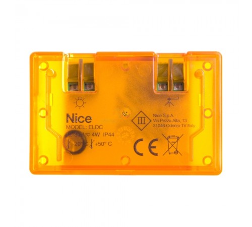 Сигнальна лампа Nice ELDC 12-36В з вбудованою антеною для воріт та шлагбаумів Сигнальна лампа Nice ELDC 12-36В з вбудованою антеною для воріт та шлагбаумів